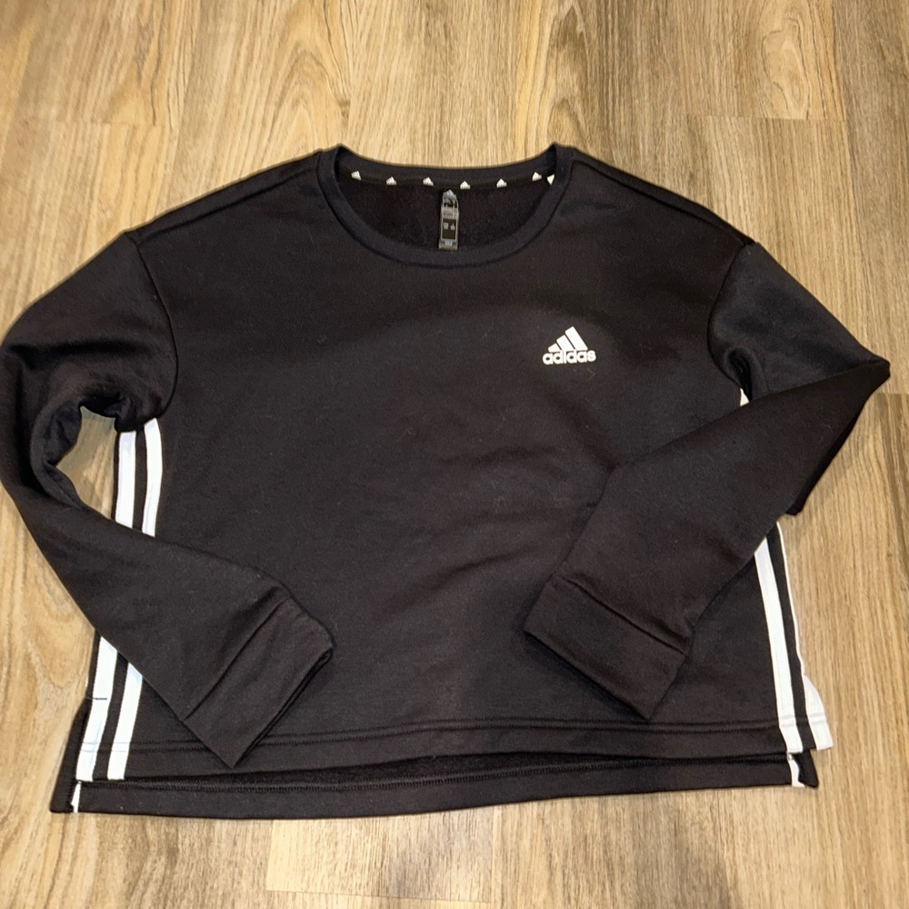 Adidas Dark Gray Tee with White Accents kids